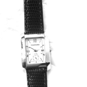 Ladies stainless steel Tourneau watch